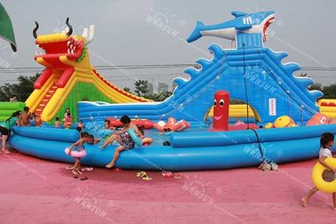 Китай стиль дракона и акулы парка атракционов воды детей ПВК 0.9мм раздувной завод
