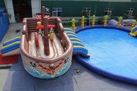 Сделанный брезент ПВК аквапарк 0.9мм пиратского корабля коммерчески раздувной поставщик