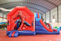Дом прыжка батута человека паука раздувной с скольжением для парка атракционов поставщик