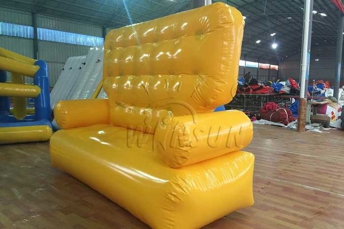 Дружелюбное желтой софы кресла цвета раздувной экологическое для мероприятий на свежем воздухе