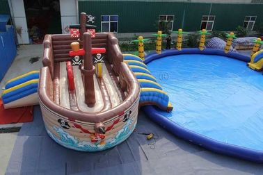 Сделанный брезент ПВК аквапарк 0.9мм пиратского корабля коммерчески раздувной